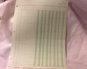 10 sheets ledger paper