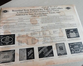 C907) Original Antique AWB Patterns for Yokes and Collars