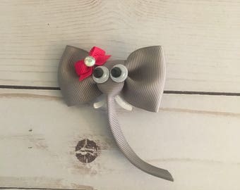 Elephant Hair Clip Hair Bow
