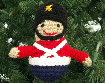 Toy Soldier Crochet Ornament