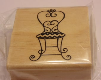 fanzy chair rubber stamp, 50 mm
