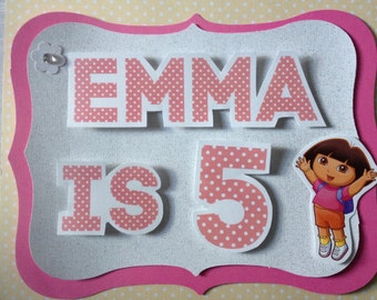 Dora and Friends Personalized Party Sign