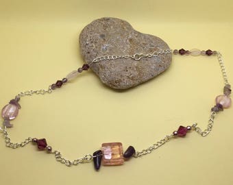 "Multiperles" silver chain necklace