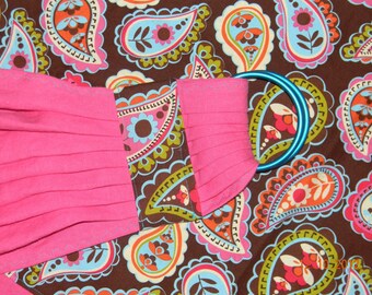 Linen Ring Sling: Pink Paisley
