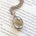 Sterling Silver Necklace with Clear Oval Cabochon in Gallery Bezel Setting with Lobster Claw Clasp