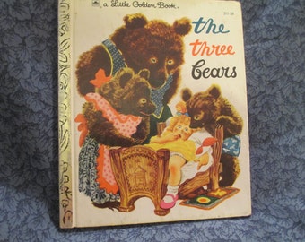 Vintage "The Three Bears" Book, Copyright 1948,1976