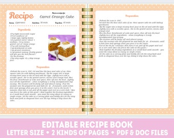 recipe template for pages