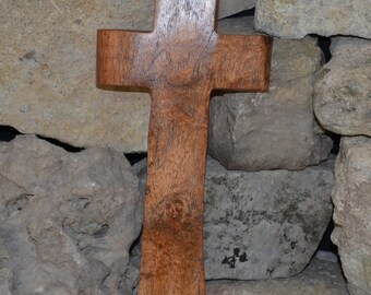 Wood Cross; Rustic Decor; Wood Wall Cross; Mesquite Wall Cross; Military Graduation Gift; Graduation; Confirmation; Free Ground Shipping USA