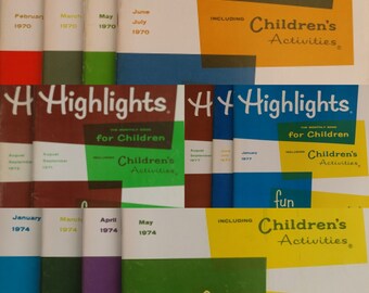 Vintage 1970s Highlights Magazine