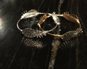 Pineapple Wire Wrapped Bracelet