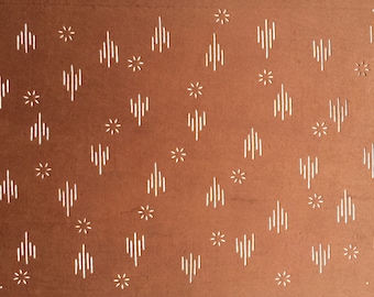 Japanese Stencil - Vintage Stencil - Unique Design - Kimono Stencil - Katagami Unique Design Flower