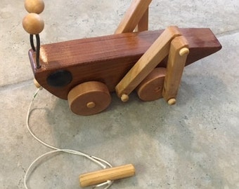 Wooden Grasshopper Pull Toy