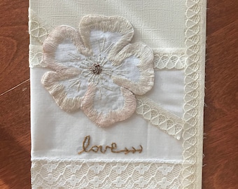 Vintage Linens Love Greeting Card