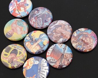9 Lucha Libre Wrestling 1" Buttons/Pinbacks/Badges