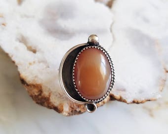 no. 645 - sterling silver and carnelian ring