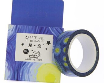 Beautiful Van Gogh Inspired Starry Sky Washi Tape
