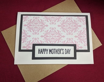 Handmade Pink Mother's Day Greeting Card