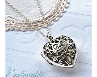Sterling Silver Vintage Heart Locket