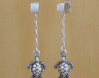 Sea Turtle Dangle Earrings