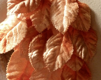 Orange Leaves Velvet for Bridal, Millinery, Costume Design, Crafts ML 102