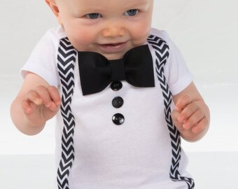 Baby Boy Clothes - Bow Tie Suspenders - Baptism Boy - Baby Suit - Baby Boy First Birthday Outfit - Baptism Boy - Baby Boy Wedding Outfit