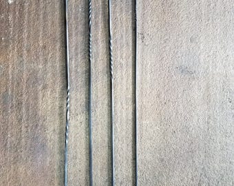 Hot dog and marshmallow roasting sticks. Skewers. Blacksmith hand forged steel. Durable, artistic for grill, fire pit, camping, fireplace