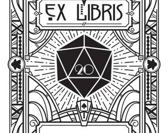 Board Game Bookplates - d20 Deluxe