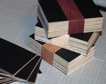 50 ATC / ACEO Blanks ... Crescent Matboard Black Mat Board Art Supplies pH Neutral Drawing Archival Thick Cards Art Paper Artist Supplies