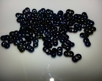 10 g of beads anthracite Butterfly 6.5 x 3.2 mm