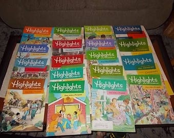 18 HigHighlights Books Mixed Years, Children's Magazines, Children's Books, Group of Highlights Magazines ,Home Schooling, learning,