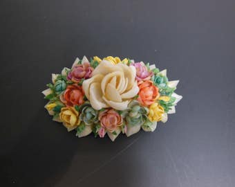 Pretty Celluloid / Seashell Brooch - Celluloid Pin