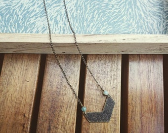 Chevron and Imperial Jasper necklace