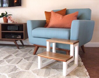 Customizable Color/Wood 2 step Open Air Pet Steps