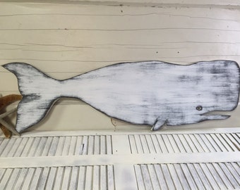 Whale Sign Wall Art Beach House Decor Coastal Living Nautical by CastawaysHall