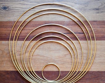 Brass Macrame Rings - 5 Pack