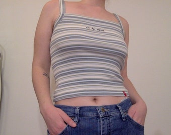 EDC by Esprit Blue & Green Striped Tank Top