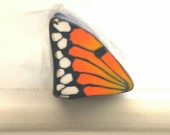 Monarch Butterfly Wing Cane, Polymer Clay Flutterby Wing Cane, Raw or Unbaked Clay, Orange