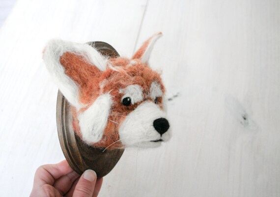 Red Panda Felt Faux Taxidermy