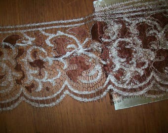Fine two tone lace antique silk lace and super fine