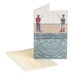 Valentines day card. Fishing Couple. For fishers. For him. For her.