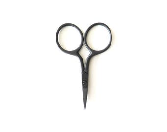 Embroidery Scissors | Thread Snips, Sewing Scissors, Knitting Scissors, Small Black Scissors