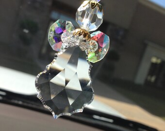 Swarovski Crystal angel/ rear view mirror decoration angel
