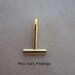 4 gold plated horizontal brooch converter