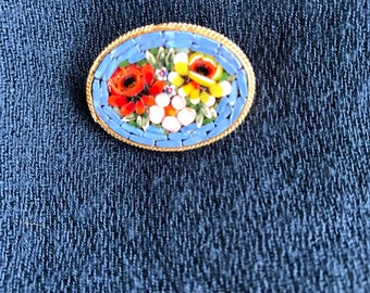 Italian mosaic broach