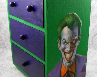 Custom Joker Green and Purple Stash Jewelry Box