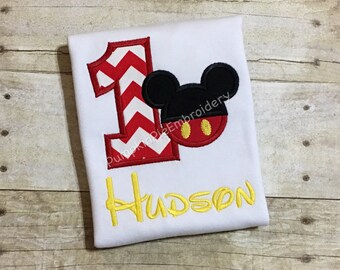 Mickey Mouse 1st Birthday Shirt!!