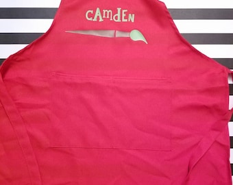 Childrens Personalized Art Smock Apron