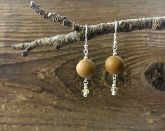 Earth and Sun Yellow Sapphire Earrings.