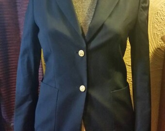 Vintage navy blue women's/ladies Brooks Brothers blazer, size 4, 100% wool. REDUCED