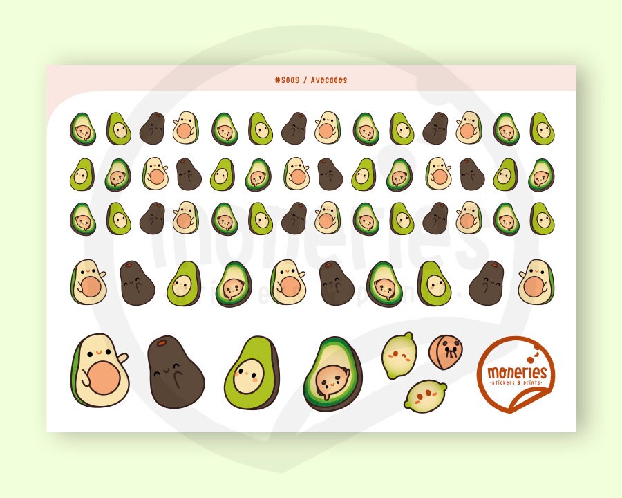 Картинки для наклеек авокадо